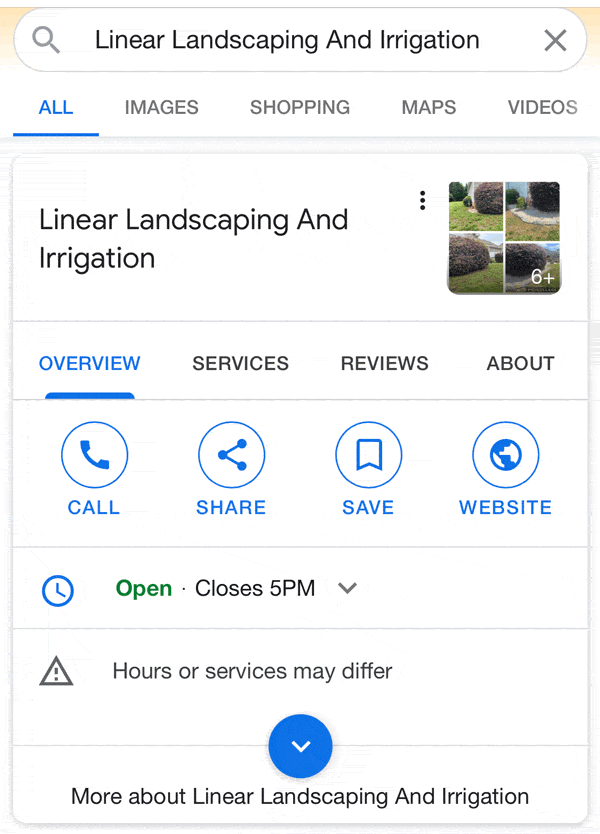 Your Private School: Cube Creative Design & Marketing image Google My Business Knowledge Panel Mobile View