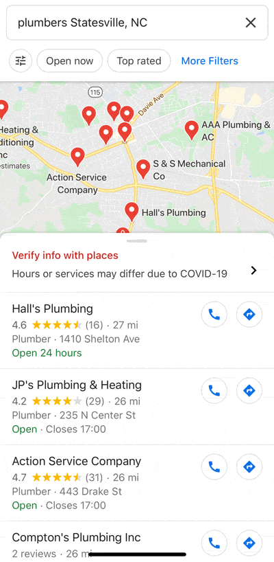 Your Private School: Cube Creative Design & Marketing image Google My Business Map View Example On Mobile
