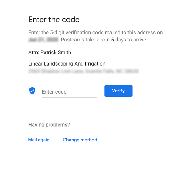 Your Private School: Cube Creative Design & Marketing image Google My Business Step 15.1 Verification Enter The Code