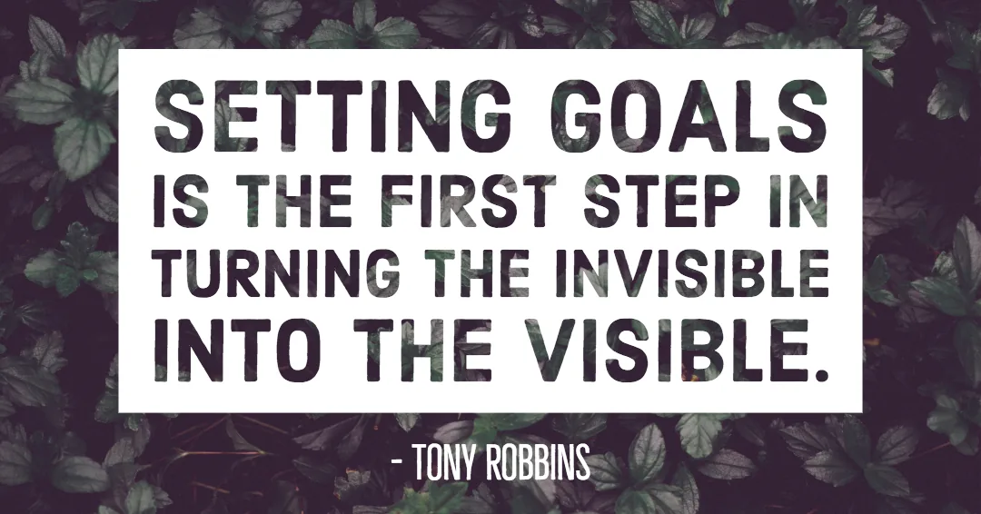 Quotes to Get Through a Manic: Avoid These Costly Mistakes image Setting goals is the first step in turning the invisible into the visible. –Tony Robbins quote