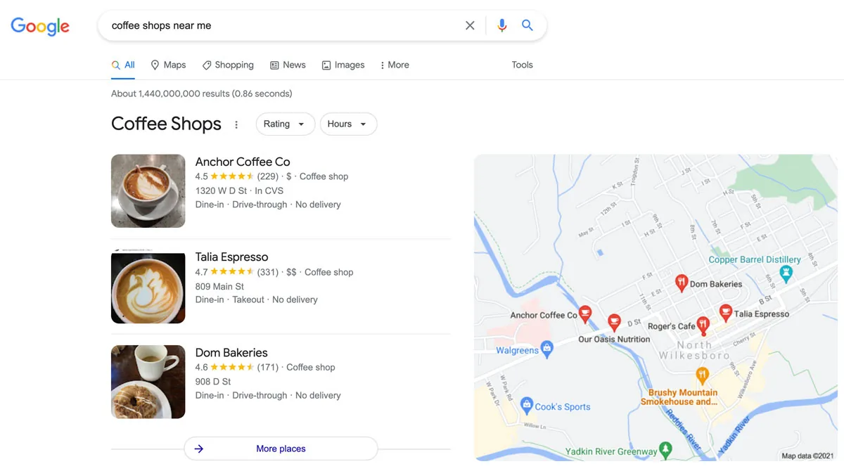 Google Coffee Shops Near Me - Wilkesboro, NC