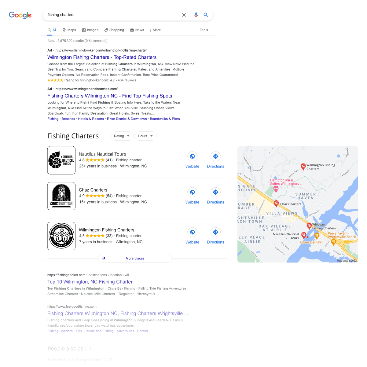 google page fishing charters partial