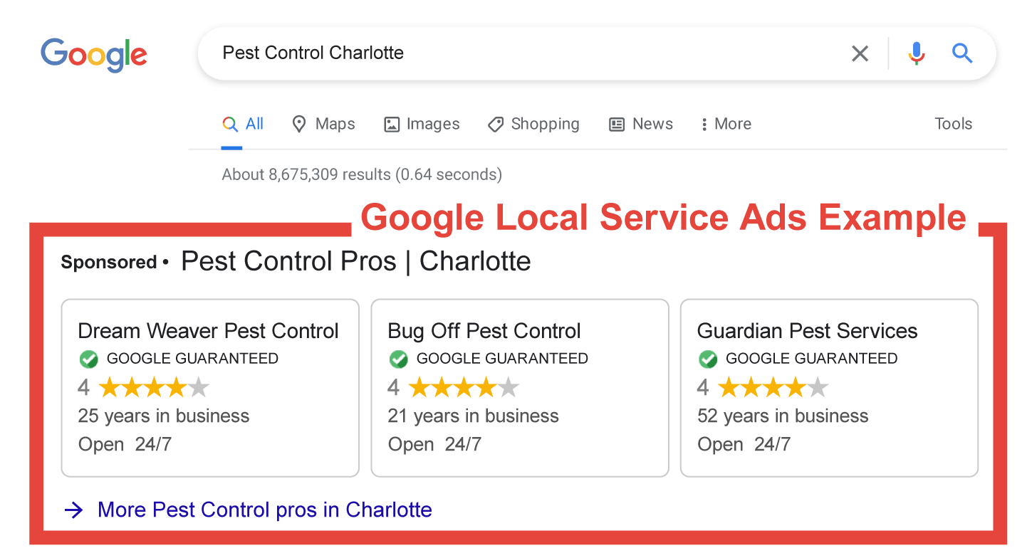 Google LSA Pest Control Example