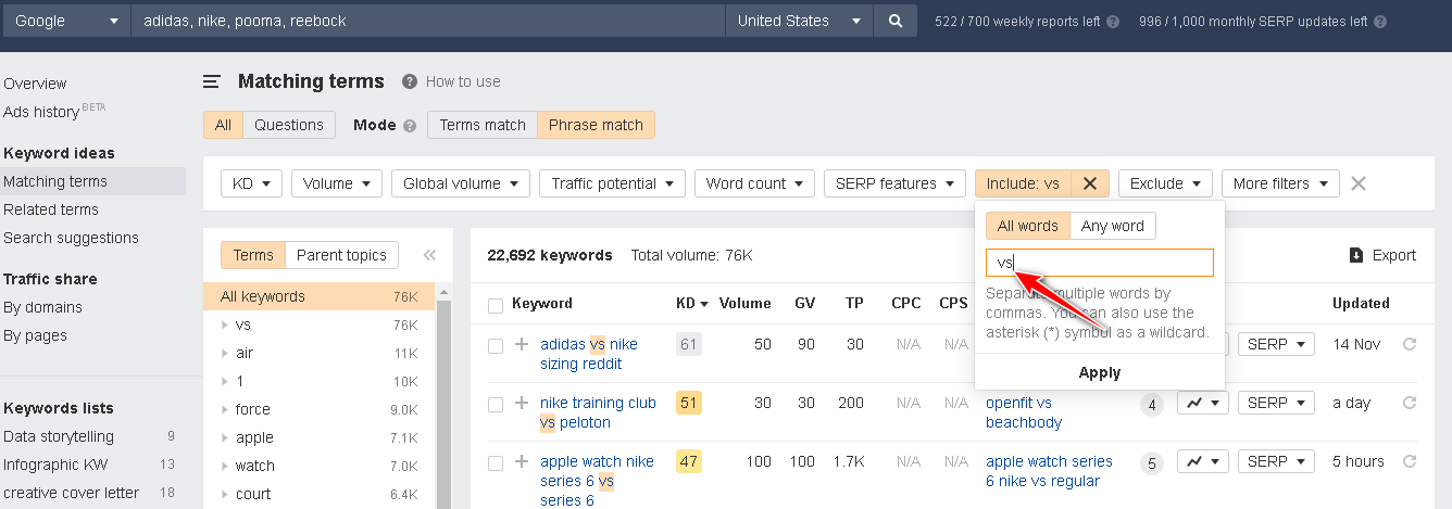 Affiliate Website Keyword Research: a Detailed Guide image Ahrefs: How to find these keywords