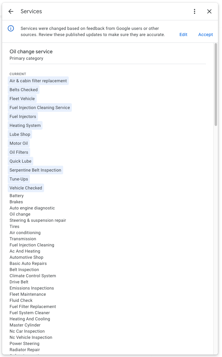 image_tooltip Google Business Profile Services Example