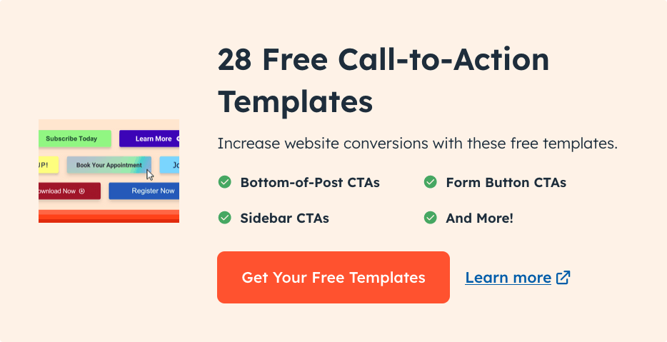 CTA Tips That Convert Pest Control Visitors image CTA example: HubSpot