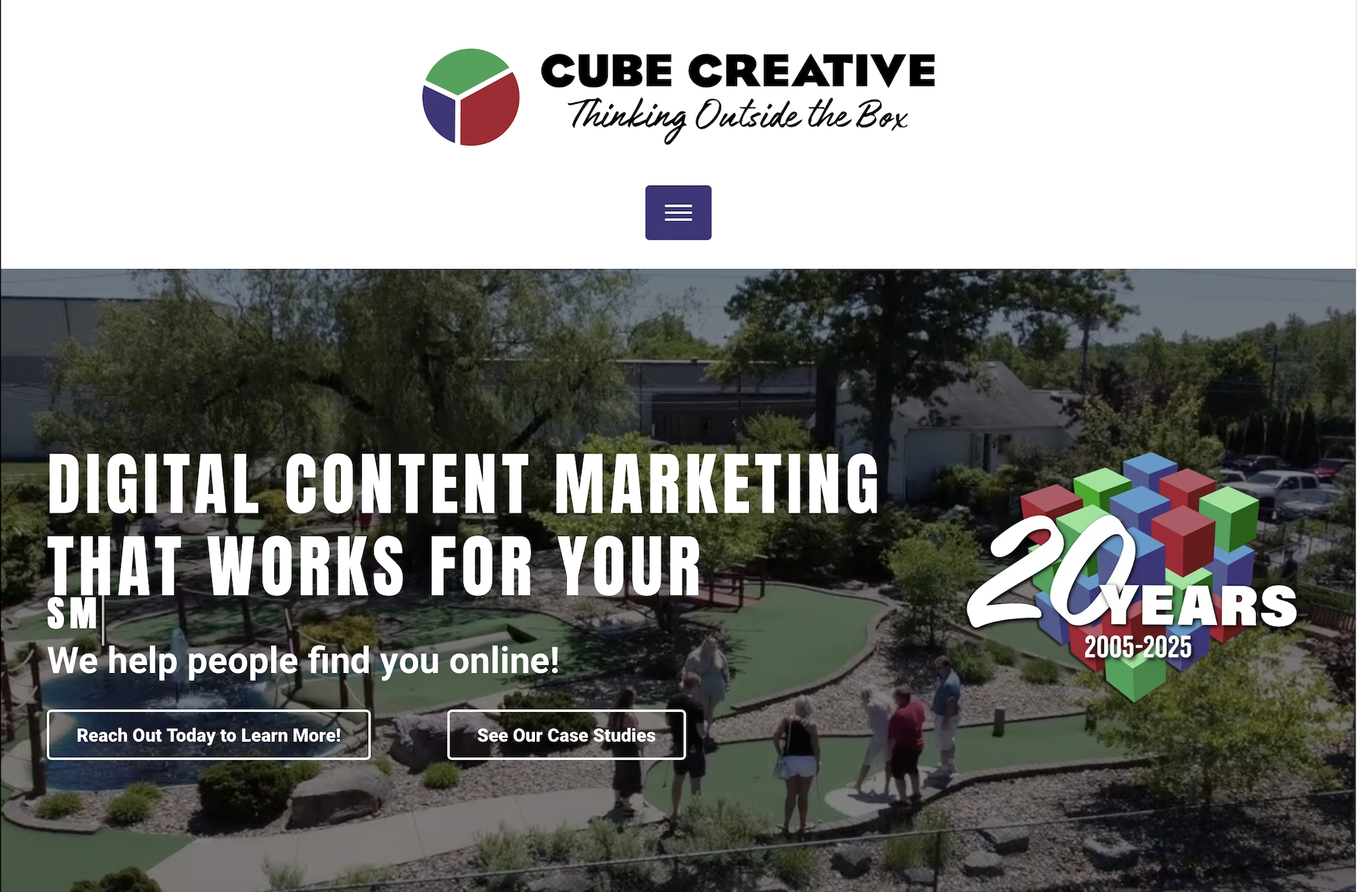 The Ultimate Guide to Responsive Web Design: 2026 Updates image Cube Creative showing how they incorporate accessibility and inclusivity in their responsive website.