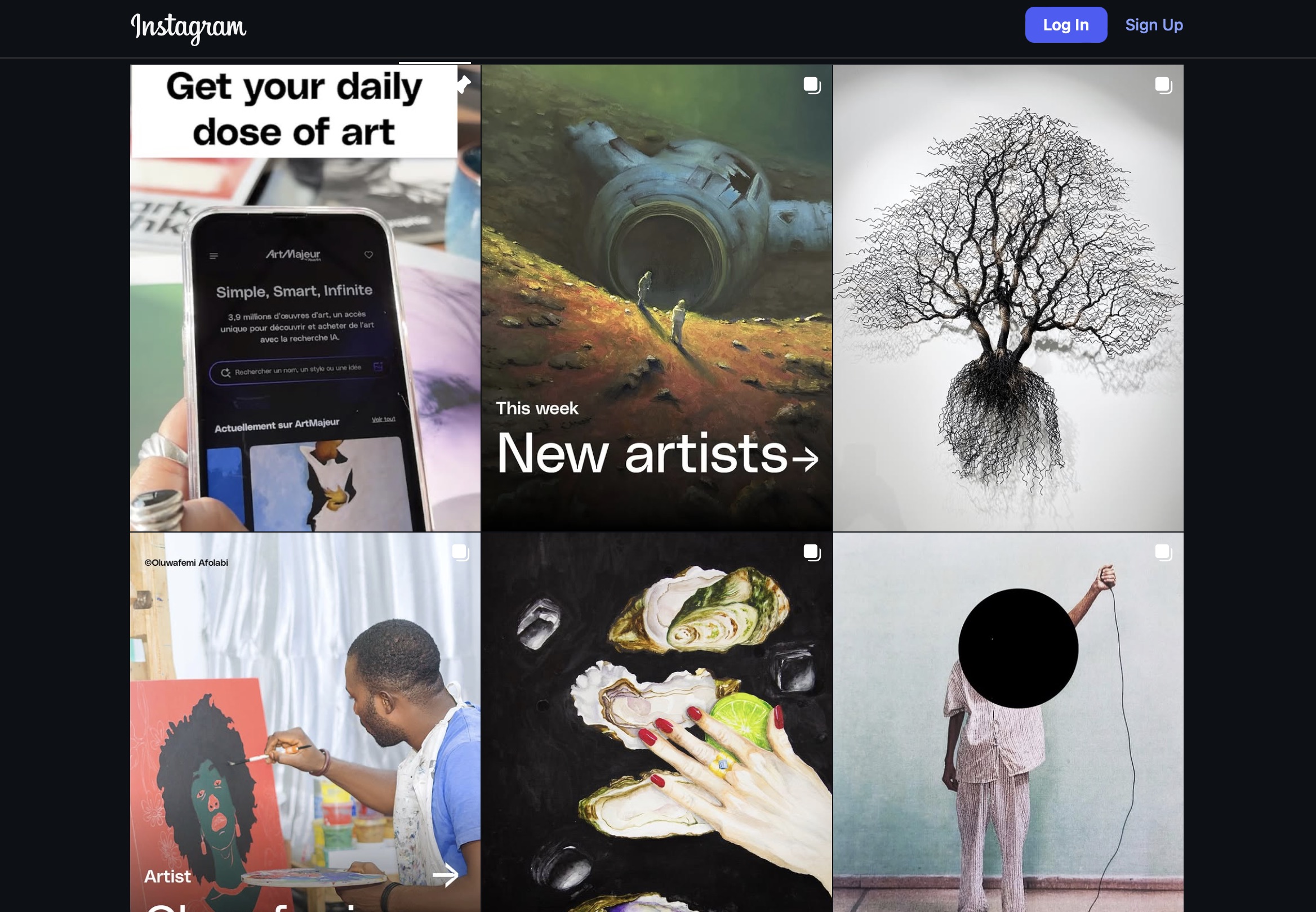 Social Commerce in 2026: What Local Businesses Must Know image ArtMajeur Instagram page promoting original artwork pieces