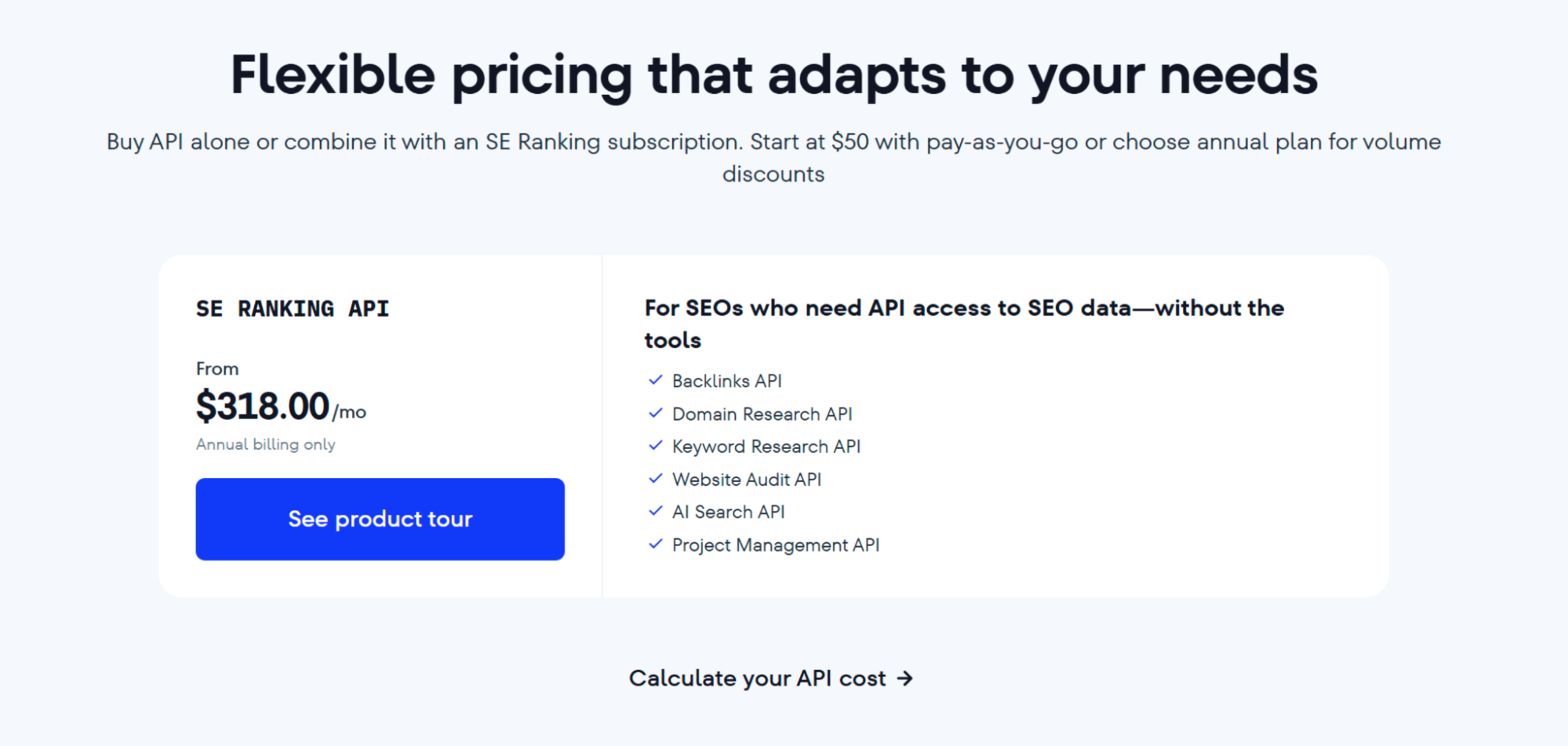 5 Best Semrush API Alternatives in 2026 image SE Ranking API screensot