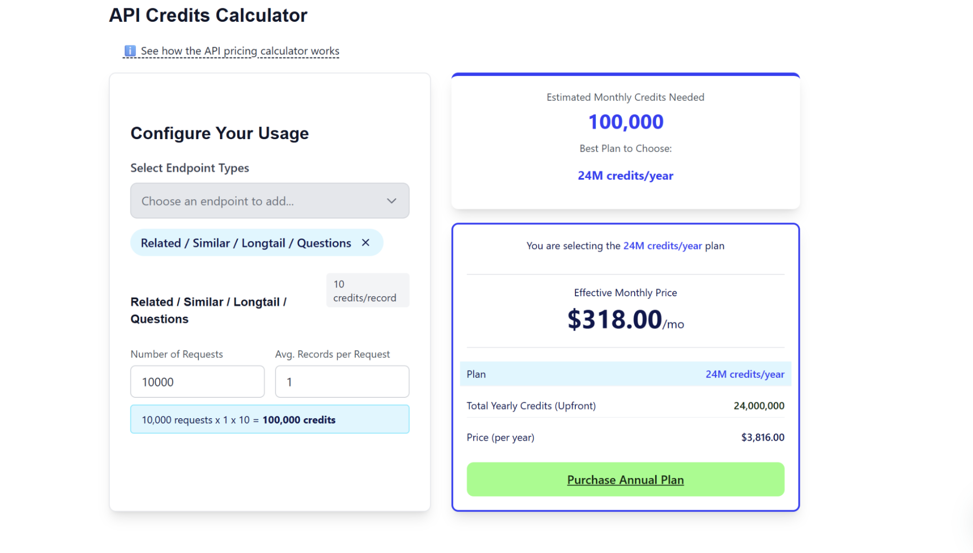 Top 6 DataForSEO Alternatives for SEO Experts (2026) image SE Ranking API pricing screenshot