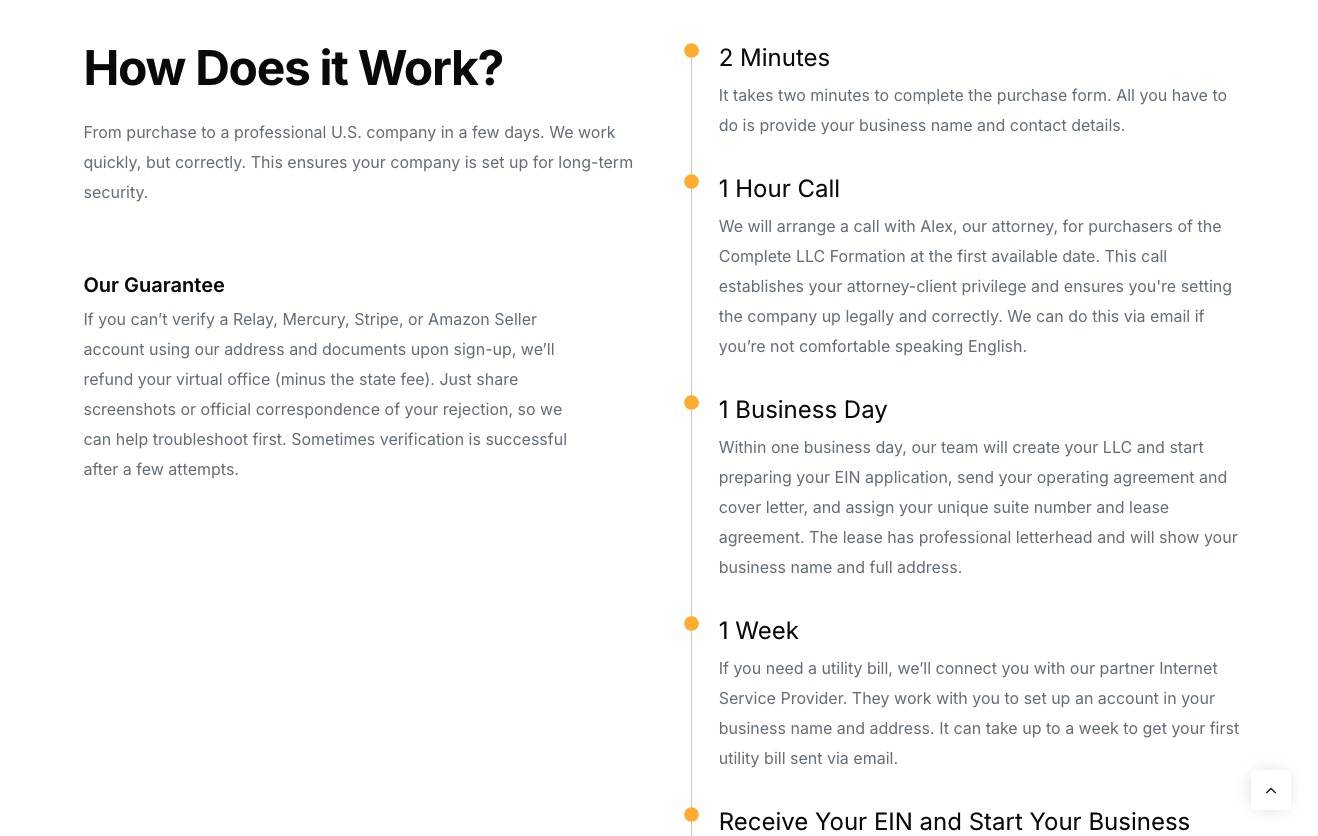 Important Website Lessons from Brands with Very Different Goals - Cube Creative Design | Digital Marketing image Start in Wyoming prioritizes user experience when explaining its services, reducing cognitive overload