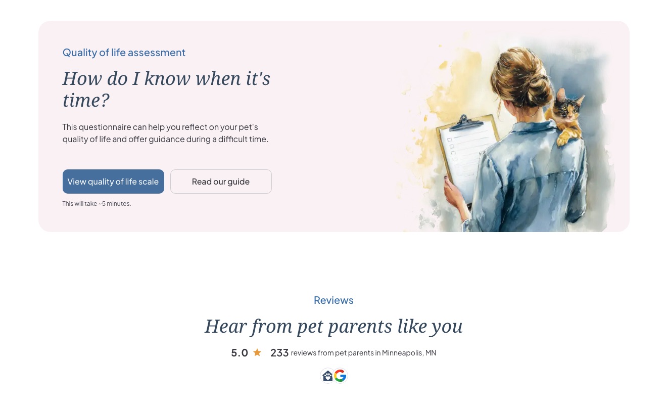 Important Website Lessons from Brands with Very Different Goals - Cube Creative Design | Digital Marketing image CodaPet uses emotional messaging to earn customer trust and ease the decision-making process