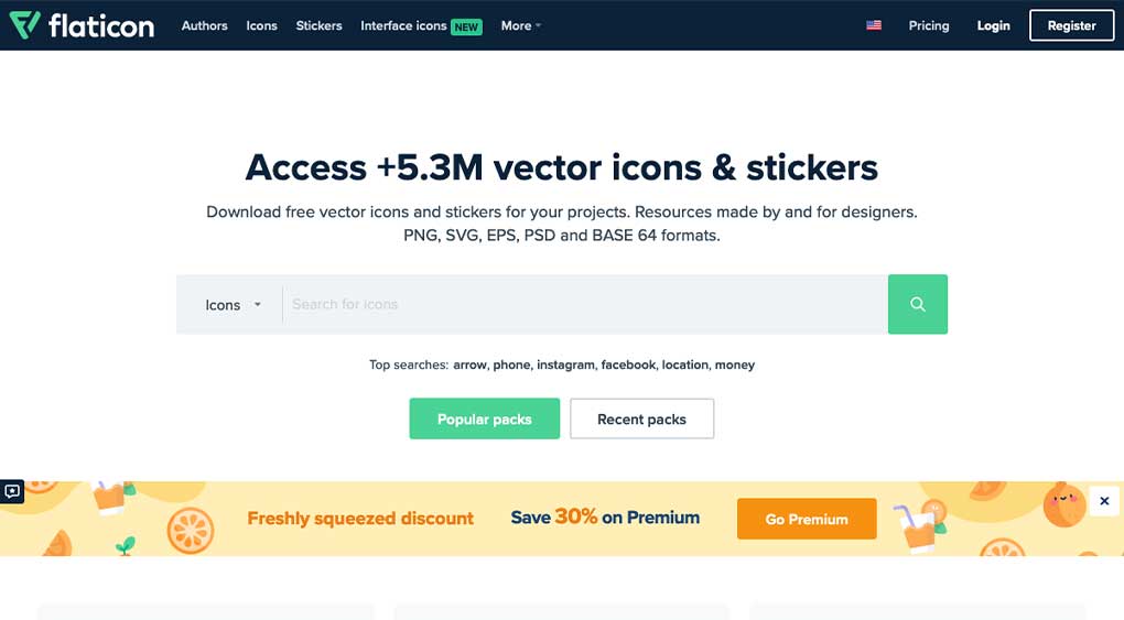 43+ places to get awesome free vector images: Flaticon