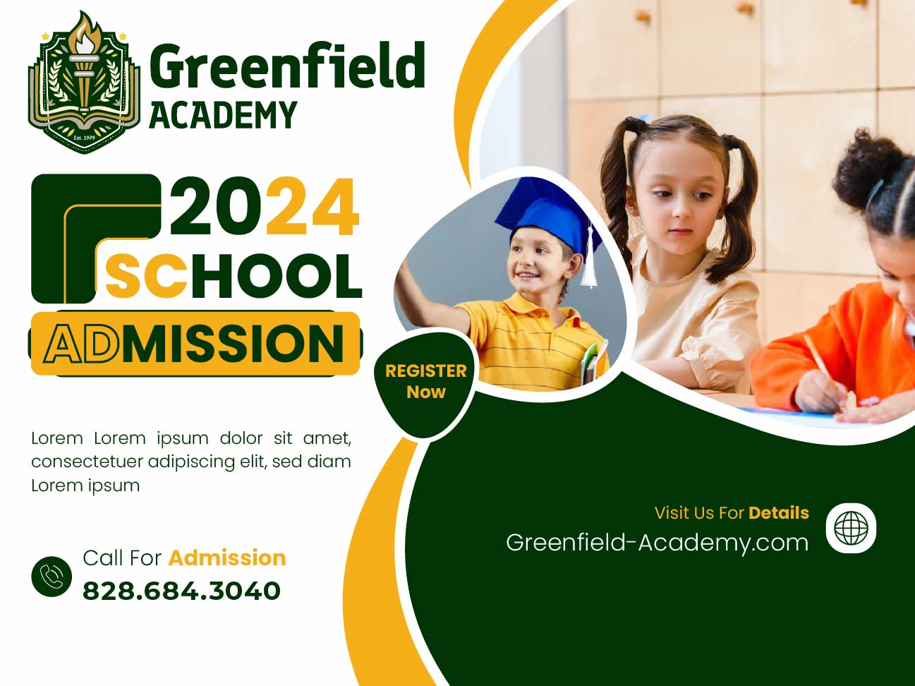 What's Best for Private Schools?: Postcard Vs. Digital image Private School Education Postcard Example for Greenfield Academy: Cons of Relying Solely on Postcards