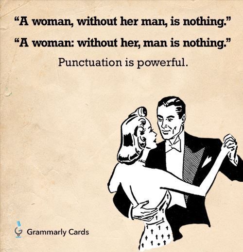 Content Marketing Tips for Local Service Pros image Punctuation is Powerful - Grammarly’s witty and informative Pinterest cards