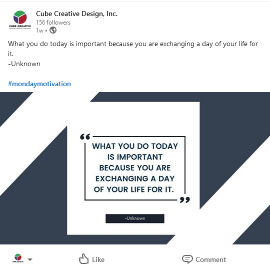 A Business Owner's Guide to Effortless Guide to Social image Cube Creative LinkedIn post