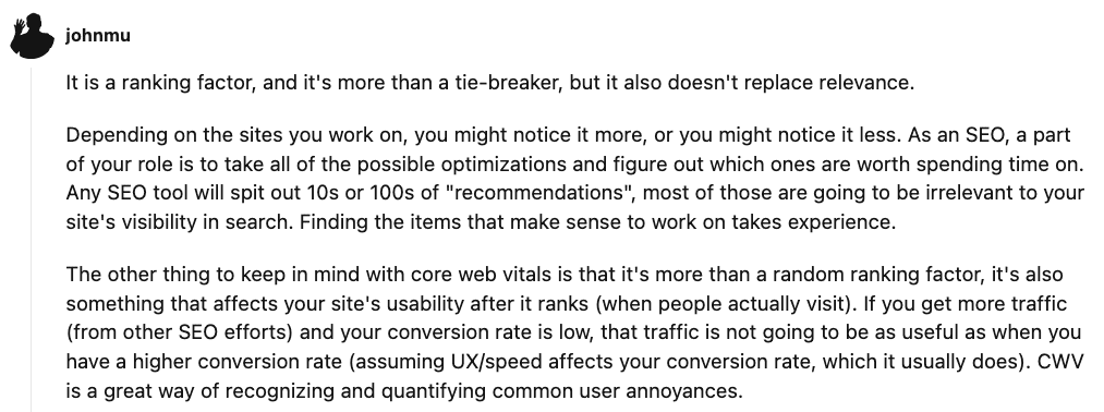 Technical SEO Audit: A Checklist for Service Companies image google john mueller reddit post