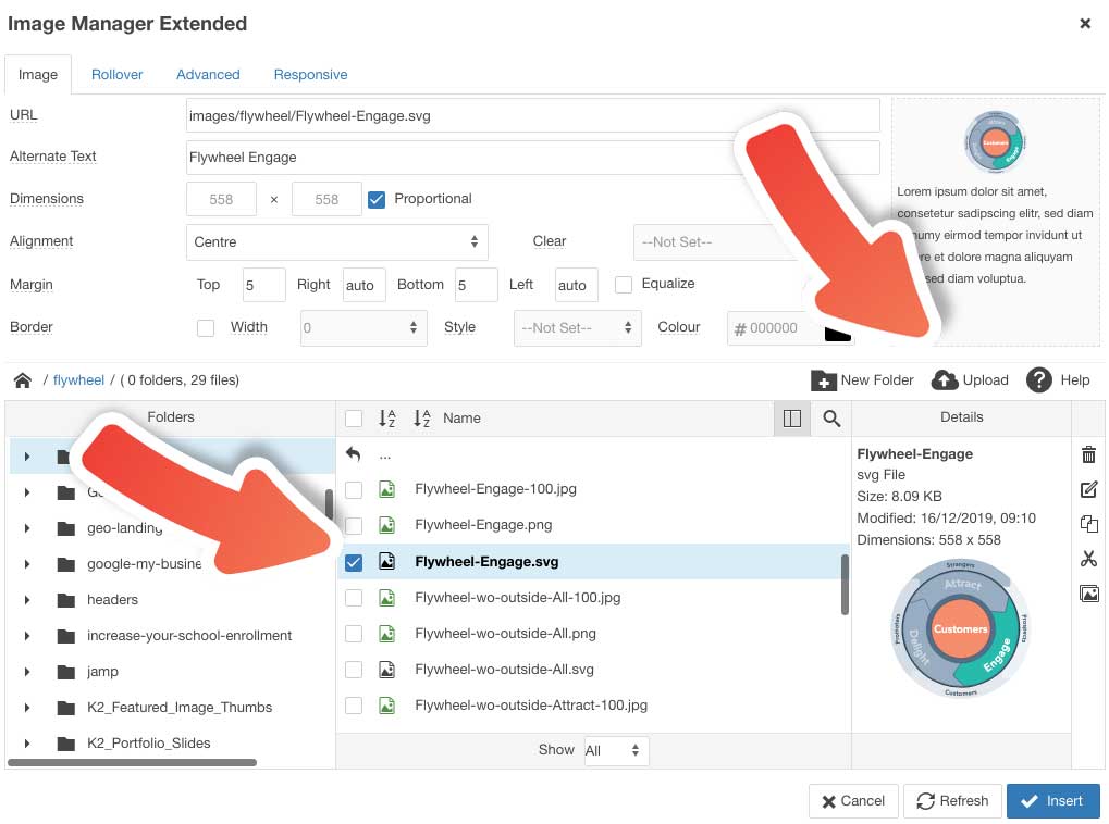Edit an Article (Pages) in Joomla 3 | Cube Creative Design image image-manager.jpg