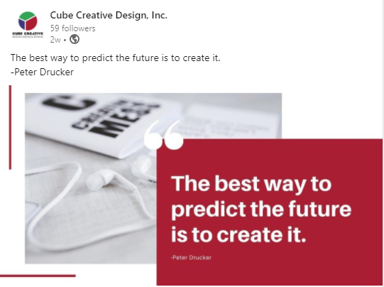 Local Social Media Marketing (SMM) | Cube Creative Design image cube creative design linkedin quote